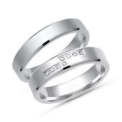 Unique Eheringe 750 Weißgold – 8 Brillanten 0,04 ct TW/SI Unkategorisiert online kaufen