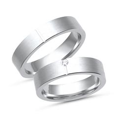 Unique Eheringe 750 Weißgold, Brillant 0,03 ct SI/TW Unkategorisiert online kaufen