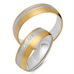 Unique Eheringe 750er Gelb-/Weißgold, 5 Brillanten 0,025 ct Unkategorisiert online kaufen