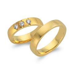 Unique Eheringe 750er Gelbgold, 3 Brillanten 0,24 ct TW/SI Unkategorisiert online kaufen