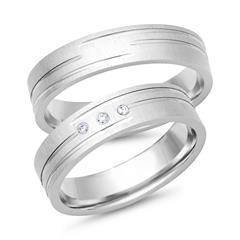 Unique Eheringe 750er Weißgold, 3 Brillanten, 0,03 ct Unkategorisiert online kaufen