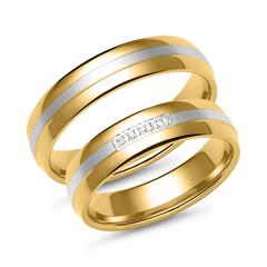 Unique Eheringe aus 333/585 Gelb- und Weißgold mit 5 Brillanten, 0,02 ct Unkategorisiert online kaufen Unique Eheringe aus 333/585 Gelb- und Weißgold mit 5 Brillanten, 0,02 ct Unkategorisiert online kaufen
