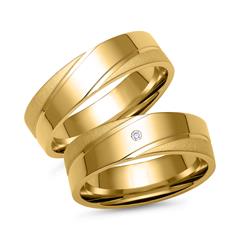 Unique Eheringe aus 333/585 Gold mit 1 Brillanten ca. 0,01 ct, Top Wesselton Unkategorisiert online kaufen
