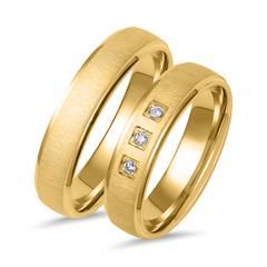 Unique Eheringe aus 333/585 Gold mit 3 Brillanten, 0,04 ct, TW/VS1 Unkategorisiert online kaufen