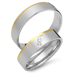 Unique Eheringe aus 333 Gelb-/Weißgold mit 2 Brillanten, 0,02 ct Unkategorisiert online kaufen Unique Eheringe aus 333 Gelb-/Weißgold mit 2 Brillanten, 0,02 ct Unkategorisiert online kaufen