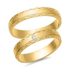 Unique Eheringe aus 333 Gelbgold mit Brillant 0,015 ct Unkategorisiert online kaufen