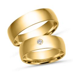 Unique Eheringe aus 333 Gelbgold mit Brillant, ca. 0,05 ct Unkategorisiert online kaufen