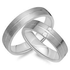 Unique Eheringe aus 333 Weißgold mit 2 Brillanten, 0,12 ct Unkategorisiert online kaufen
