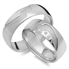 Unique Eheringe aus 333 Weißgold mit 4 Brillanten, 0,02 ct Unkategorisiert online kaufen
