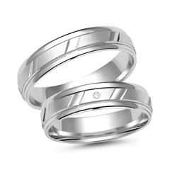 Unique Eheringe aus 333 Weißgold mit Brillant 0,01 ct Unkategorisiert online kaufen