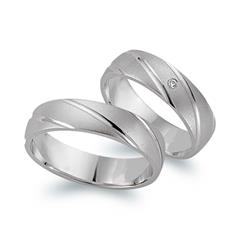 Unique Eheringe aus 333 Weißgold mit Brillant 0,03 ct TW/SI Unkategorisiert online kaufen