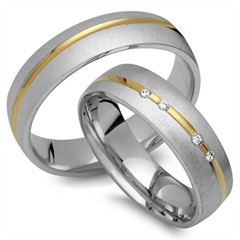 Unique Eheringe aus 333er Gelb-/Weißgold mit 4 Brillanten, 0,04 ct Unkategorisiert online kaufen Unique Eheringe aus 333er Gelb-/Weißgold mit 4 Brillanten, 0,04 ct Unkategorisiert online kaufen