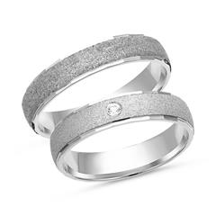 Unique Eheringe aus 333er Weißgold, 1 Brillant 0,03 ct TW/SI Unkategorisiert online kaufen