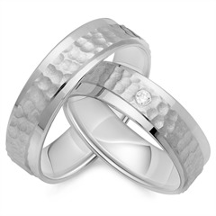 Unique Eheringe aus 333er Weißgold mit ca. 0,03 ct Brillant Unkategorisiert online kaufen
