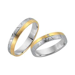 Unique Eheringe aus 585er Gelb-/Weißgold, 2 Brillanten, 0,02 ct Unkategorisiert online kaufen