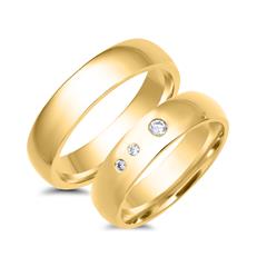 Unique Eheringe aus 750er Gelbgold – 3 Brillanten, 0,08 ct Unkategorisiert online kaufen