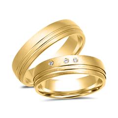 Unique Eheringe aus 750er Gelbgold mit 3 Brillanten, 0,03 ct Unkategorisiert online kaufen
