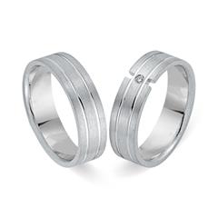 Unique Eheringe aus 750er Weißgold mit 1 Brillant, 0,02 ct Unkategorisiert online kaufen
