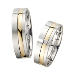 Unique Eheringe aus Gelb- und Weißgold mit Brillant, 6 mm Unkategorisiert online kaufen