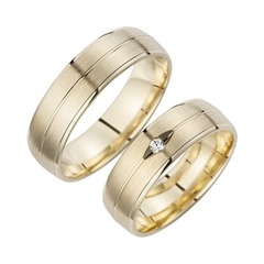 Unique Eheringe aus Gelbgold, 6 mm, 1 Brillant 0,02 ct H/SI Unkategorisiert online kaufen