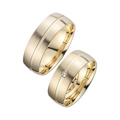 Unique Eheringe aus Gelbgold, 7 mm, Brillant 0,03 ct H/SI Unkategorisiert online kaufen