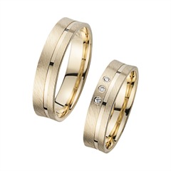 Unique Eheringe aus Gelbgold mit 3 Brillanten, 5 mm Unkategorisiert online kaufen