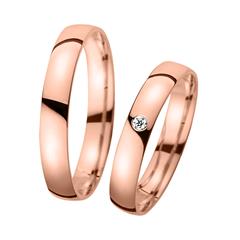 Unique Eheringe aus Rotgold mit 1 Brillant 0,02 ct, 3,5 mm Unkategorisiert online kaufen