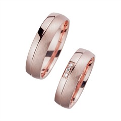 Unique Eheringe aus Rotgold rosé mit 3 Brillanten, 5,5 mm Unkategorisiert online kaufen