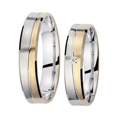 Unique Eheringe Gelb- und Weißgold mit 1 Brillant 0,02 ct Unkategorisiert online kaufen Unique Eheringe Gelb- und Weißgold mit 1 Brillant 0,02 ct Unkategorisiert online kaufen