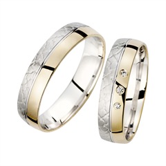 Unique Eheringe Gelb-/Weißgold, 3 Brillanten à 0,01 ct Unkategorisiert online kaufen