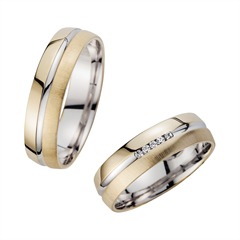 Unique Eheringe Gelb-/Weißgold, 5 Brillanten à 0,01 ct – 5,5 mm Unkategorisiert online kaufen