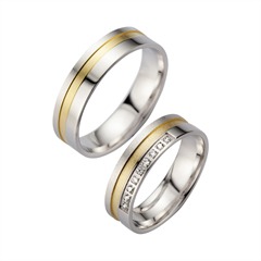 Unique Eheringe Gelb-/Weißgold 5,5 mm, 9 Brillanten à 0,01 ct Unkategorisiert online kaufen