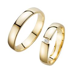 Unique Eheringe in Silber, 4 mm, 1 Brillant 0,04 ct H/SI Unkategorisiert online kaufen