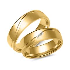 Unique Eheringe mit 3 Brillanten, 0,02 ct, 333/585 Gold Unkategorisiert online kaufen