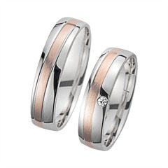 Unique Eheringe Rot-/Weißgold, 1 Brillant 0,03 ct, 5 mm Unkategorisiert online kaufen