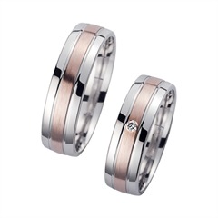 Unique Eheringe Rot-/Weißgold 6 mm, 1 Brillant 0,02 ct H/SI Unkategorisiert online kaufen