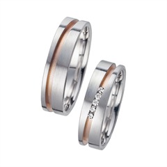 Unique Eheringe Rot-/Weißgold mit 5 Brillanten à 0,015 ct, H/SI Unkategorisiert online kaufen