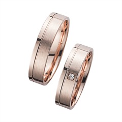Unique Eheringe Rotgold 5 mm mit Brillant 0,02 ct H/SI Unkategorisiert online kaufen