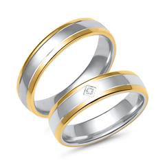 Unique Eheringe Weiß-/Gelbgold 333/585 mit Brillant 0,01 ct VS1 Unkategorisiert online kaufen