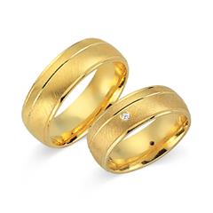 Unique Eheringset aus 750er Gelbgold mit 4 Brillanten, 0,08 ct TW/SI Unkategorisiert online kaufen