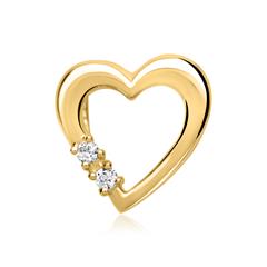 Unique Herz-Kettenanhänger aus 585 Gelbgold mit 2 Diamanten Unkategorisiert online kaufen Unique Herz-Kettenanhänger aus 585 Gelbgold mit 2 Diamanten Unkategorisiert online kaufen