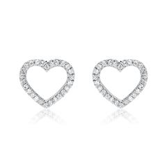 Unique Herzohrstecker, 52 Brillanten, 0,08 ct, 585 Weißgold Unkategorisiert online kaufen