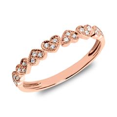 Unique Herzring aus 585 Roségold mit 21 Brillanten, ca. 0,05 ct Unkategorisiert online kaufen