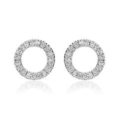 Unique Kreis-Ohrstecker mit 38 Brillanten, 0,06 ct, 585 Weißgold Unkategorisiert online kaufen
