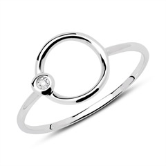 Unique Kreis-Ring aus 585 Weißgold mit Brillant, 0,01 ct Unkategorisiert online kaufen