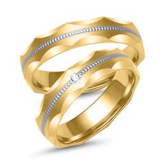 Unique Trauringe 333/585 Gelb- und Weißgold, 1 Brillant 0,04 ct Unkategorisiert online kaufen