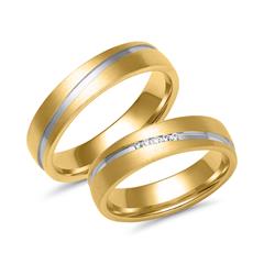 Unique Trauringe 333/585 Gelb-/Weißgold, 5 Brillanten 0,03 ct Unkategorisiert online kaufen