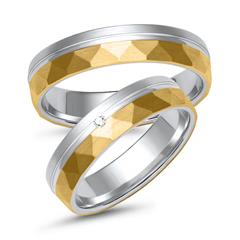 Unique Trauringe 333/585 Weiß-/Gelbgold, Brillant 0,01 ct Unkategorisiert online kaufen