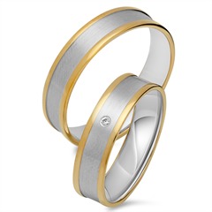 Unique Trauringe 333 Gelb-/Weißgold, 1 Brillant 0,01 ct Unkategorisiert online kaufen