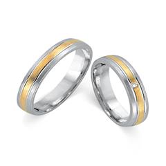 Unique Trauringe 333 Gelb-/Weißgold mit Brillant 0,02 ct Unkategorisiert online kaufen